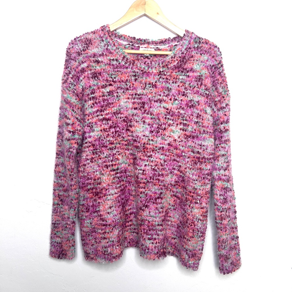 Umgee colorful pink women's pullover sweater